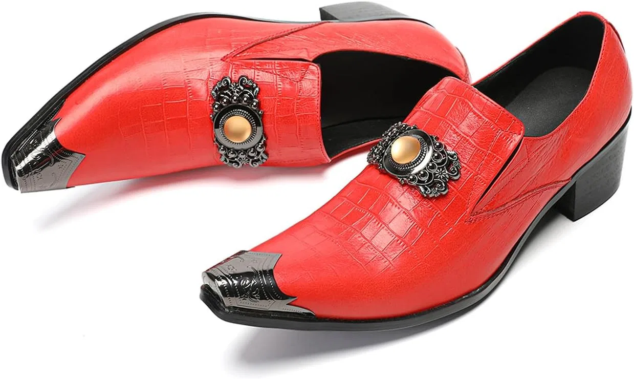 Лоферы кожаные Santimon Red — фото 4