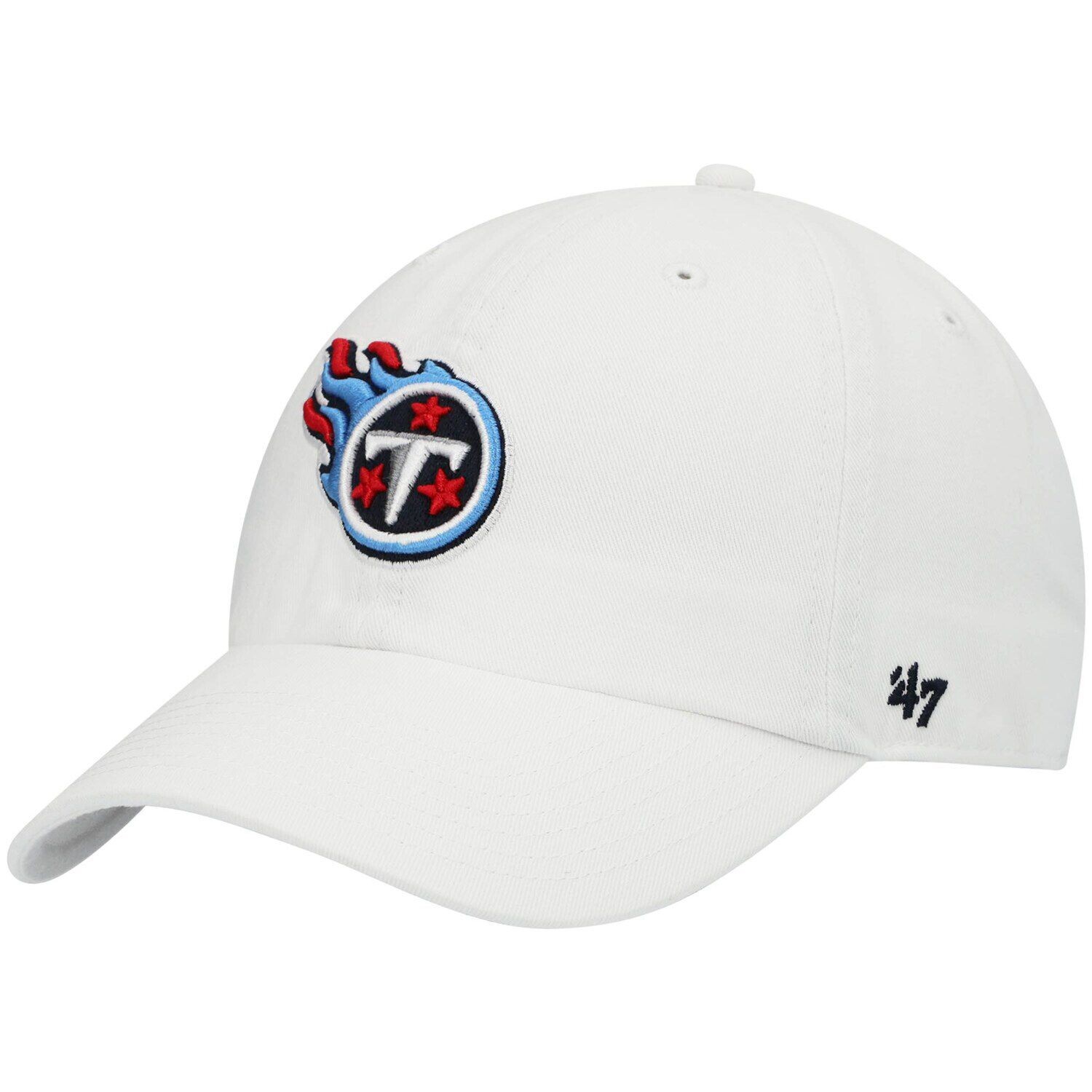 

Мужская регулируемая шапка белого цвета Tennessee Titans Clean Up '47