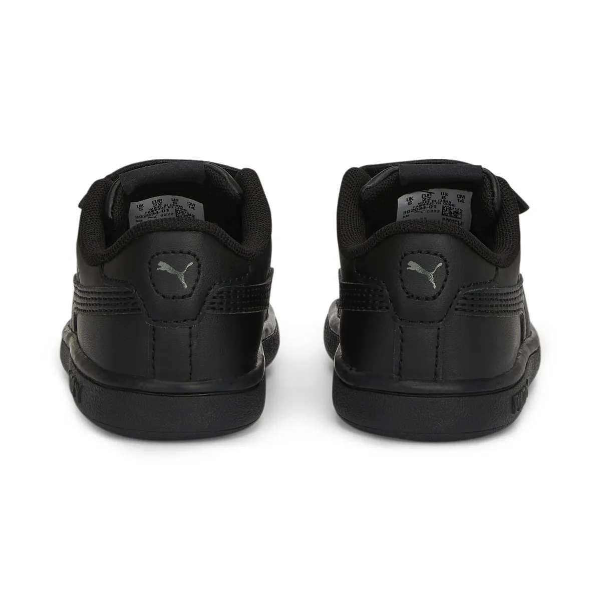 Кроссовки PUMA "Smash 3.0 Leather V Sneakers Kids", черный — фото 2