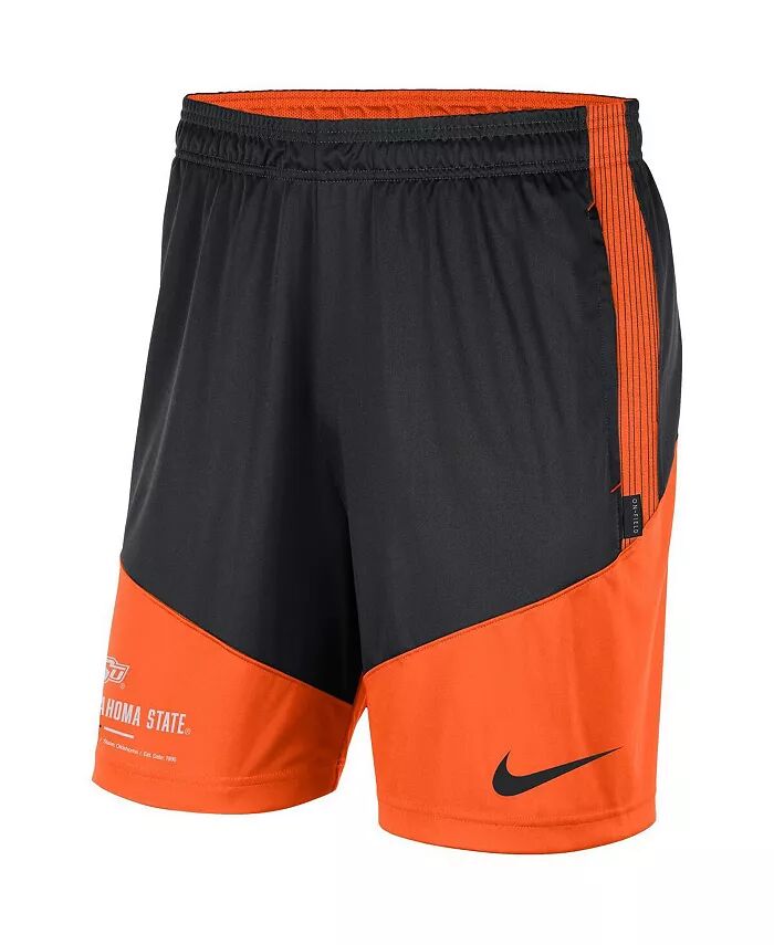 Мужские трикотажные шорты Oklahoma State Cowboys Team Performance, черно-оранжевые Nike — фото 3