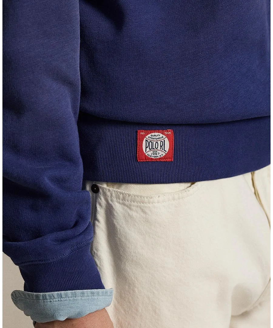 Мужская флисовая толстовка с вышивкой Yankees Polo Ralph Lauren, Freshwater — фото 3