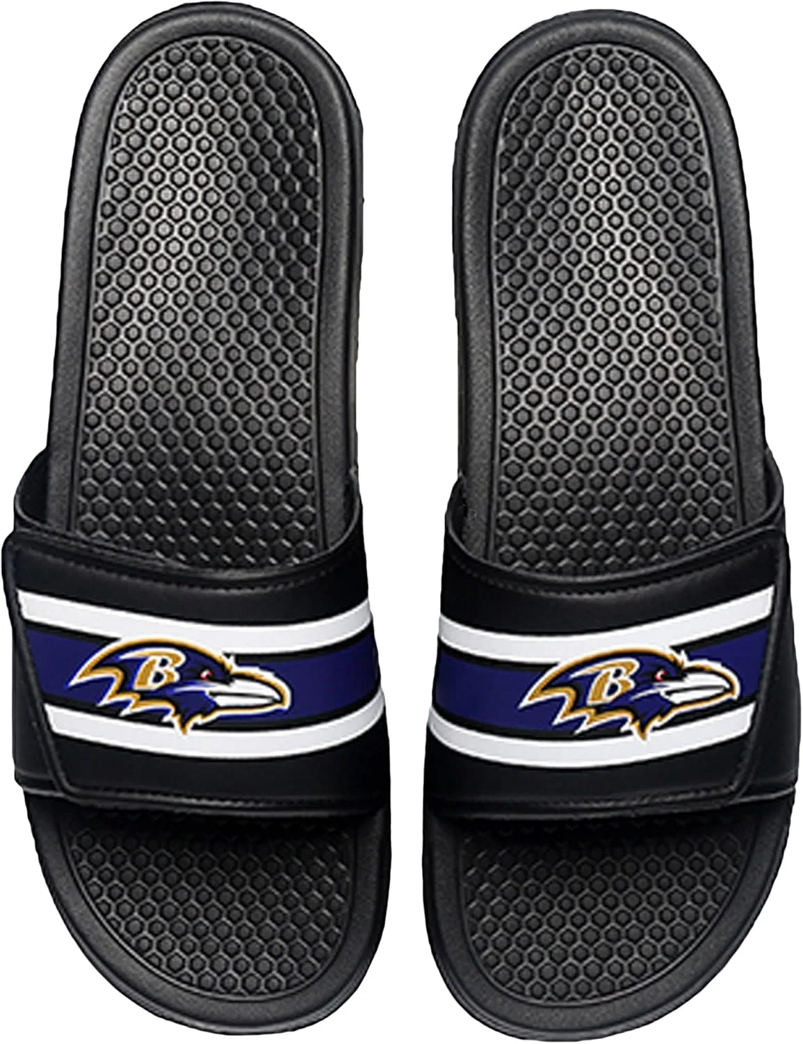 Мужские спортивные тапочки FOCO Legacy Velcro Sport Slide New York Giants Legacy Sport с застежкой-липучкой - размер Large, Black Legacy Stripe — фото 3