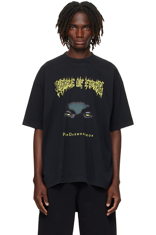 

Футболка оверсайз Cradle of Filth 'Pandaemonaeon' Vetements, черный