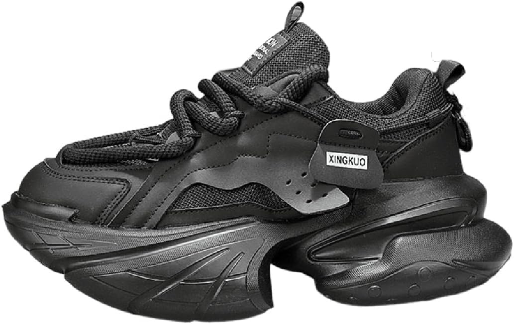 

Мужские ультра удобные дышащие кроссовки для спорта и спортзала, с эффектом увеличения роста, для ходьбы, легкие и удобные Lexamen, черный