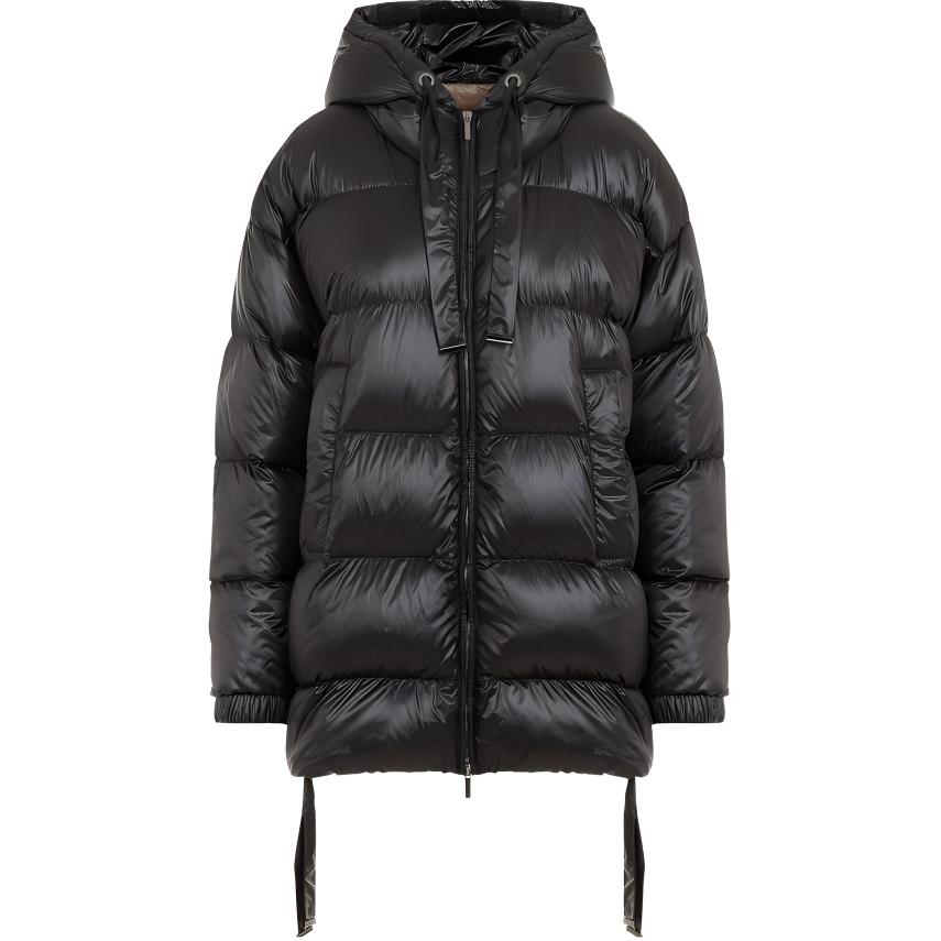 

Куртка на молнии со шнурком MaxMara, черная