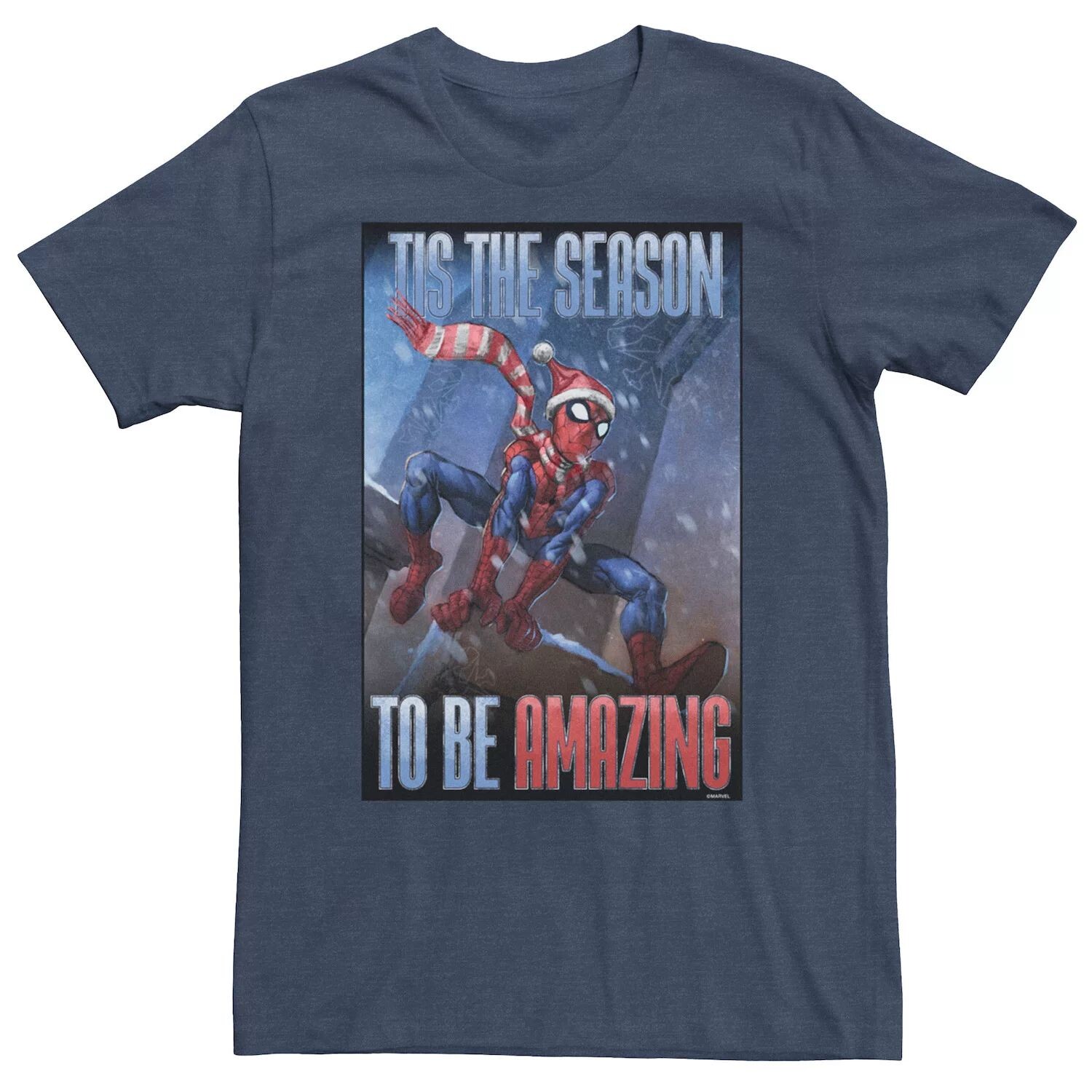 

Мужская футболка Marvel Spider-Man 'Tis the Season To Be Amazing Tee Licensed Character