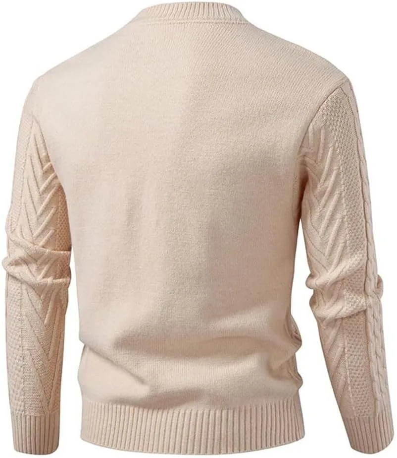 Мужской свитер с круглым вырезом Unisex Pullovers Slim Casual — фото 2