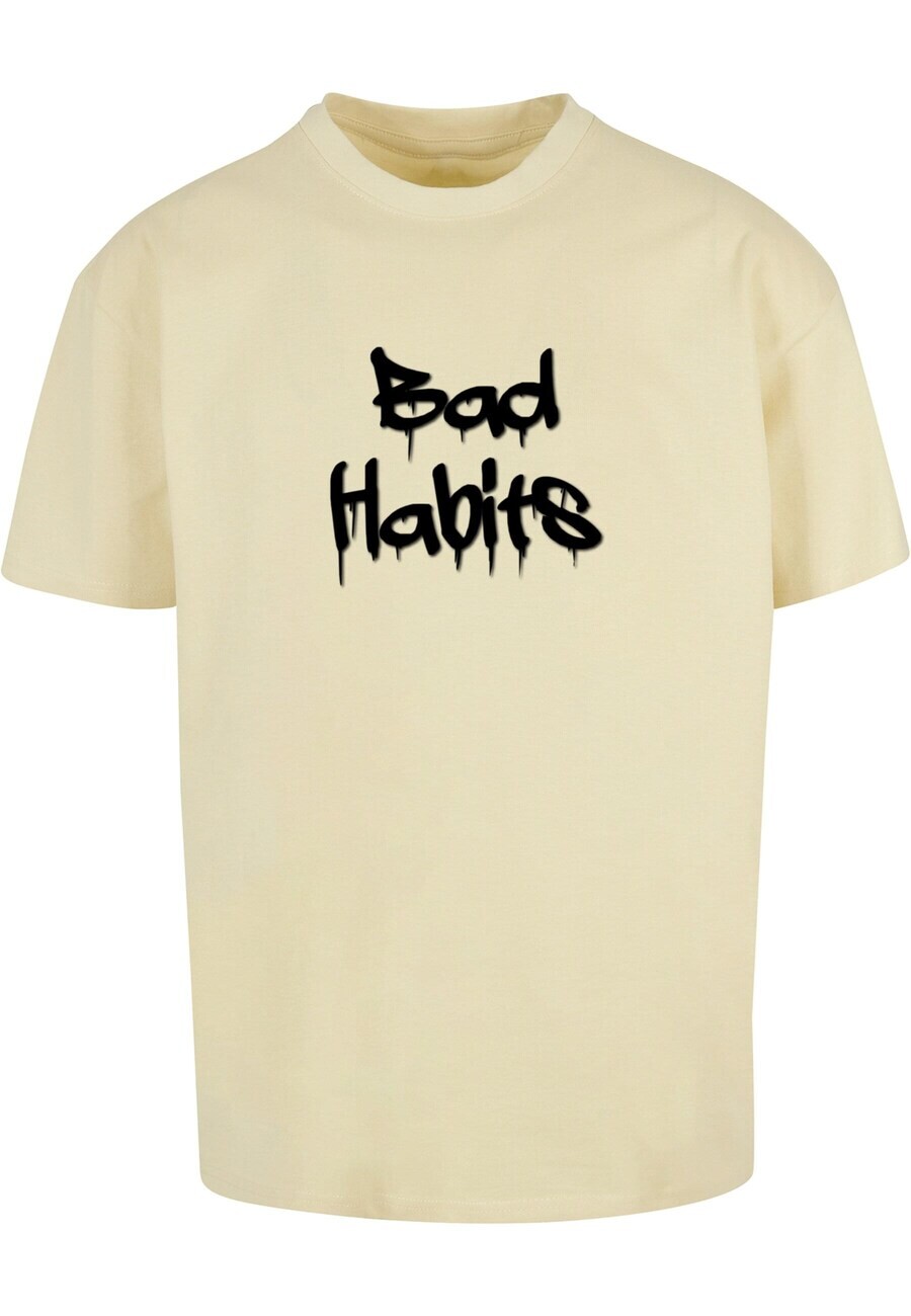 

Футболка Merchcode BAD HABITS, светло-желтого