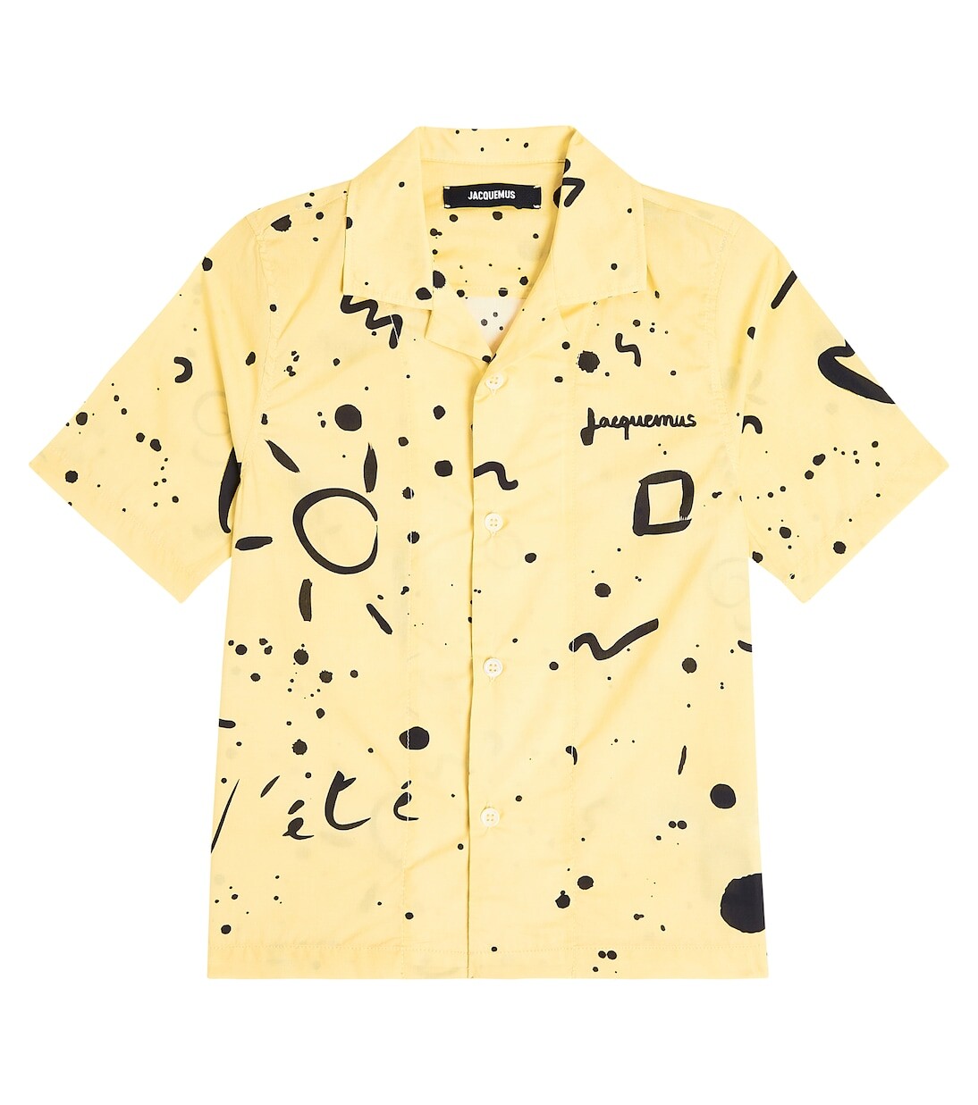 

Джинсовая рубашка le chemise с принтом Jacquemus Enfant, желтый