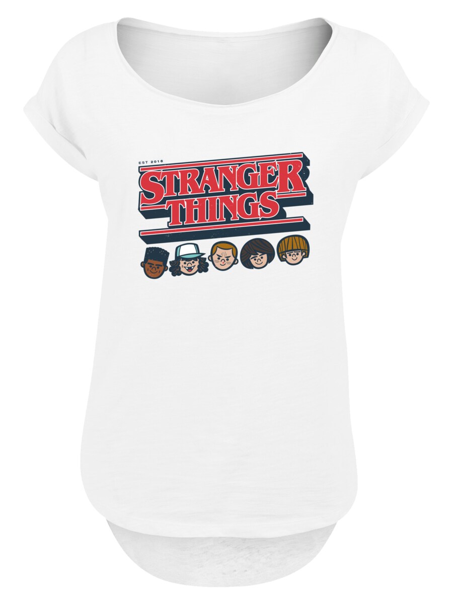 

Рубашка F4NT4STIC Stranger Things Caricature Logo Netflix TV Series, белый