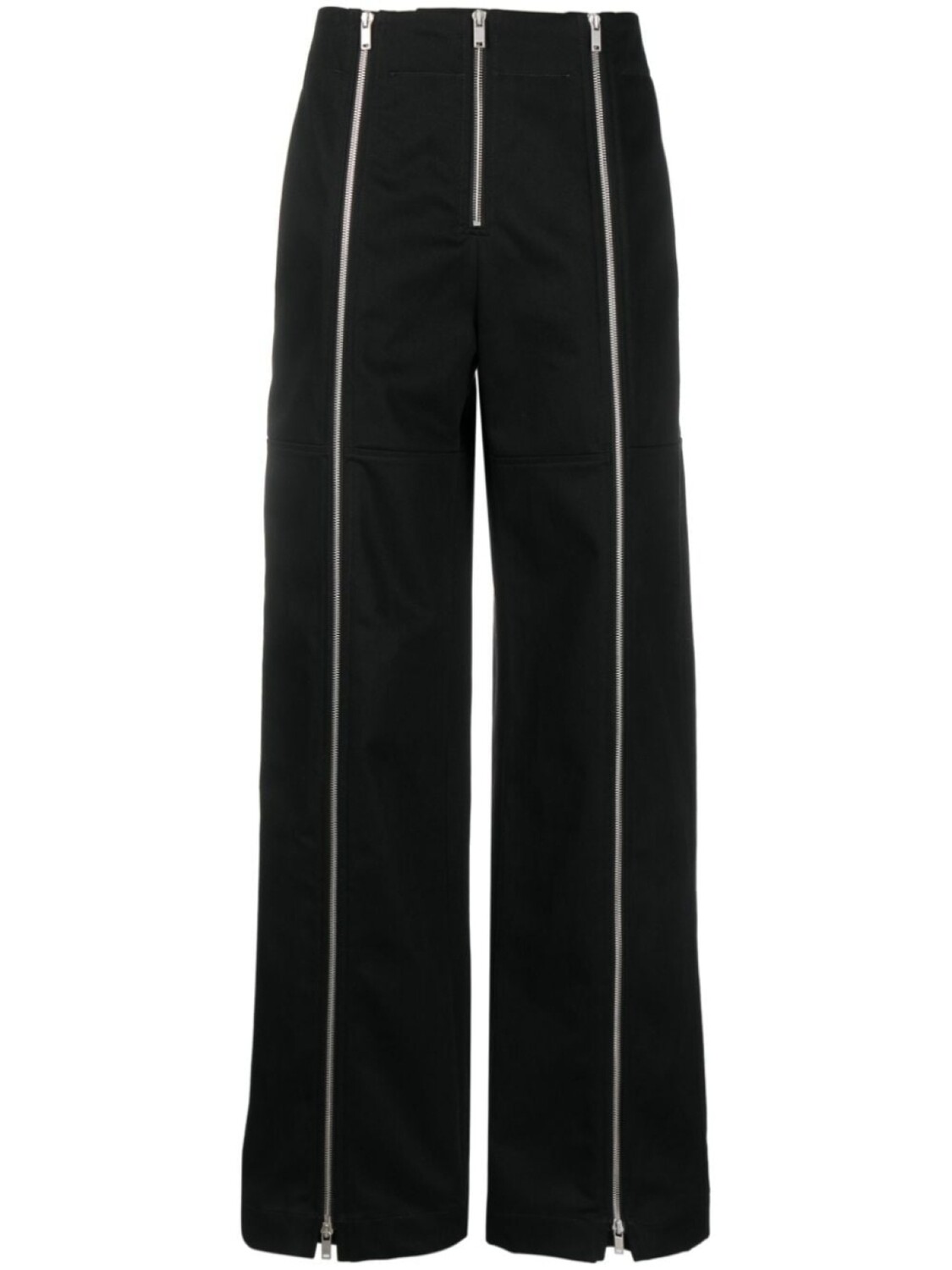 

Jil Sander zip-up wide-leg trousers, черный