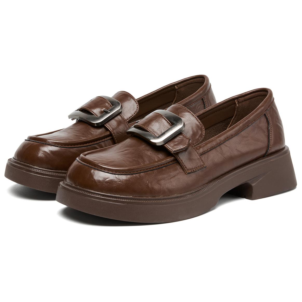 ZGR Женские лоферы тёмно-коричневые, цвет Dark Brown — фото 2