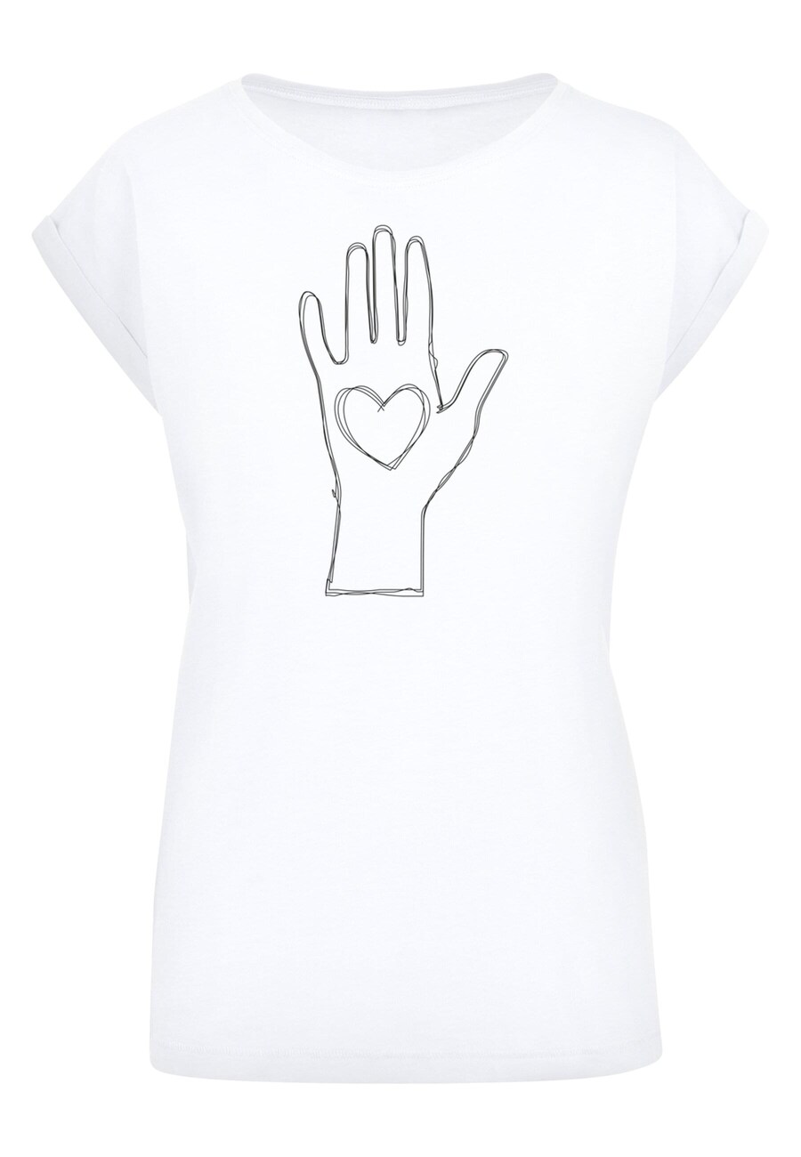 

Рубашка Merchcode Peace - Scribble Hand Heart, белый