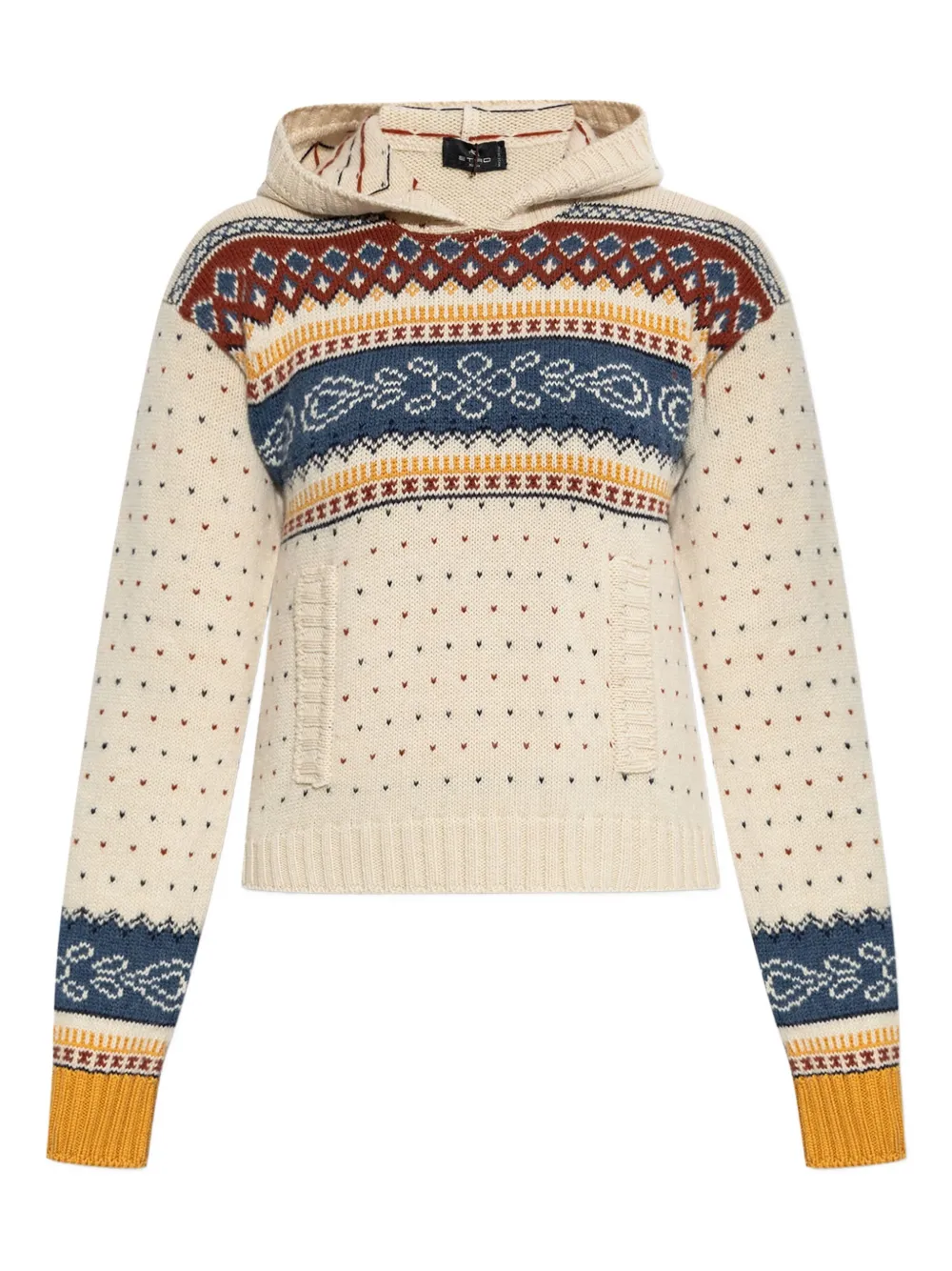 

Узорчатый свитер с капюшоном ETRO, нейтральный