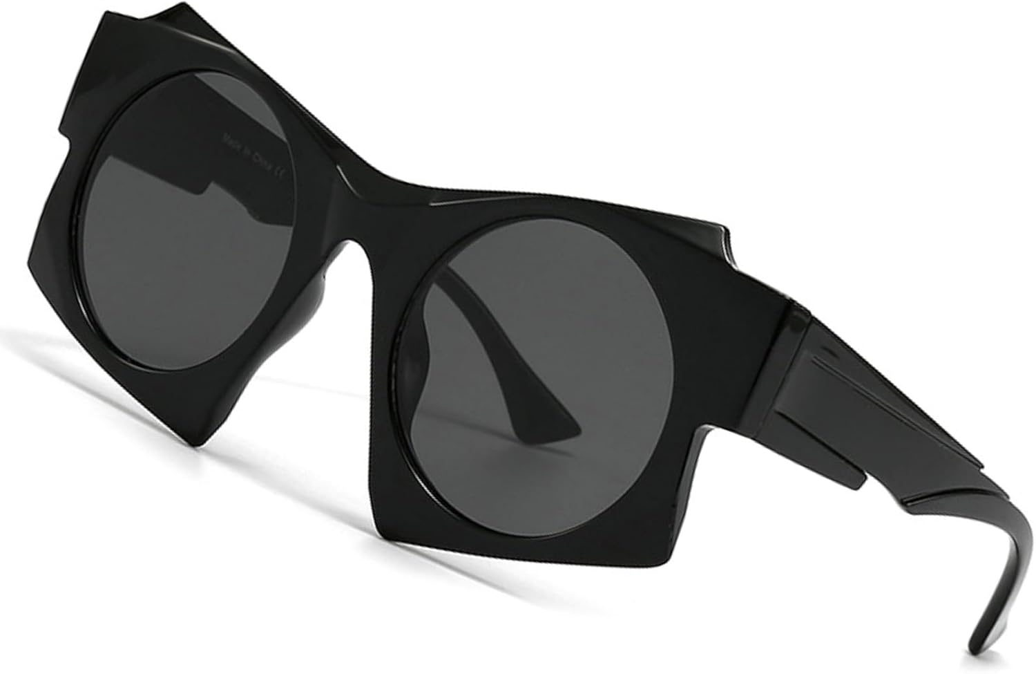 

Модные солнцезащитные очки Polygon Square для женщин, ретро, ​​увеличенного размера, трендовые градиентные солнцезащитные очки для мужчин в стиле панк, размер N45 mincl, Black