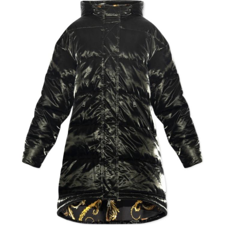 

VERSACE JEANS COUTURE Застёгивающаяся на молнию утеплённая куртка с капюшоном, Black