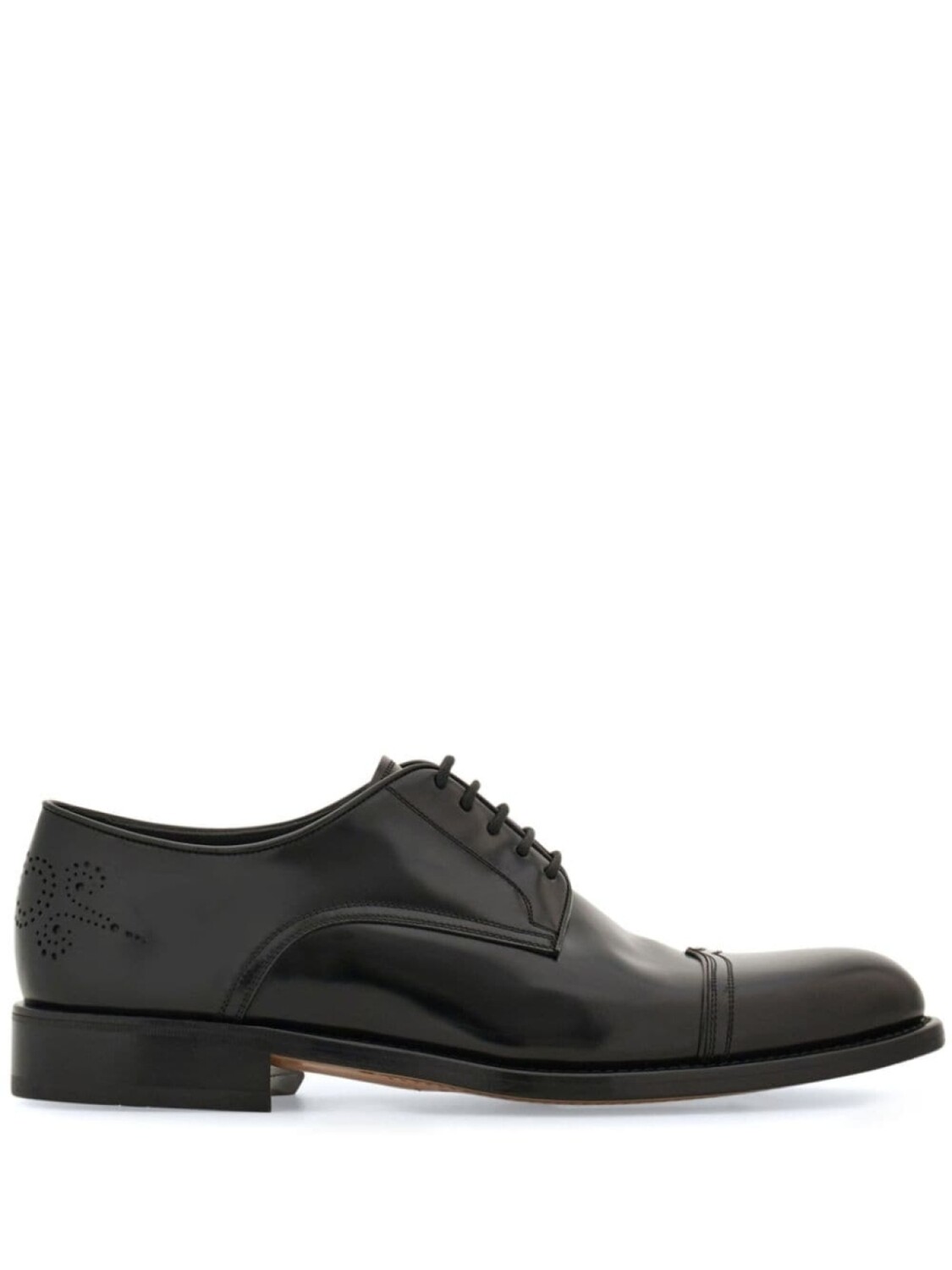

Ferragamo туфли дерби с перфорацией, черный