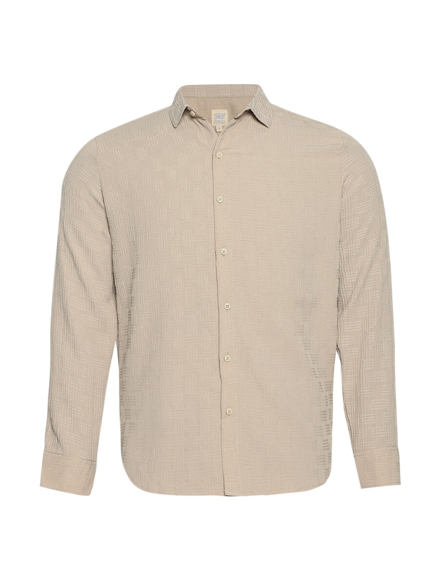 

Рубашка на пуговицах классического кроя Campus Sutra Mathias, бежевый