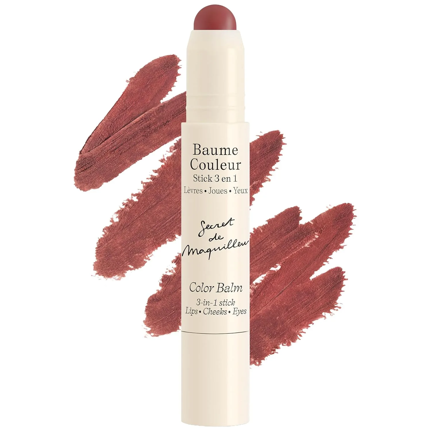 Стик-тинт Embryolisse Color Balm 3-в-1, цвет мокко, многофункциональный для глаз, губ и щек, увлажняющий бальзам с центеллой азиатской и алоэ вера, веганский, без отдушек, 0,08 унции, Versatile stick balm adds a soft wash of mocha tint to lips