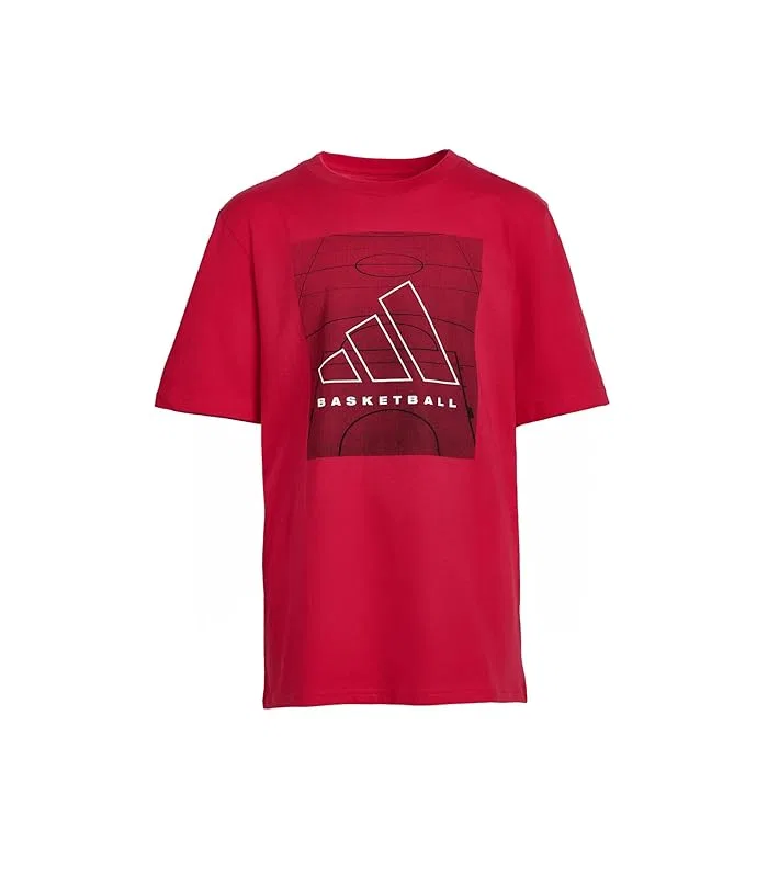 Футболка Basketball Court Tee Adidas Kids, Pure Ruby