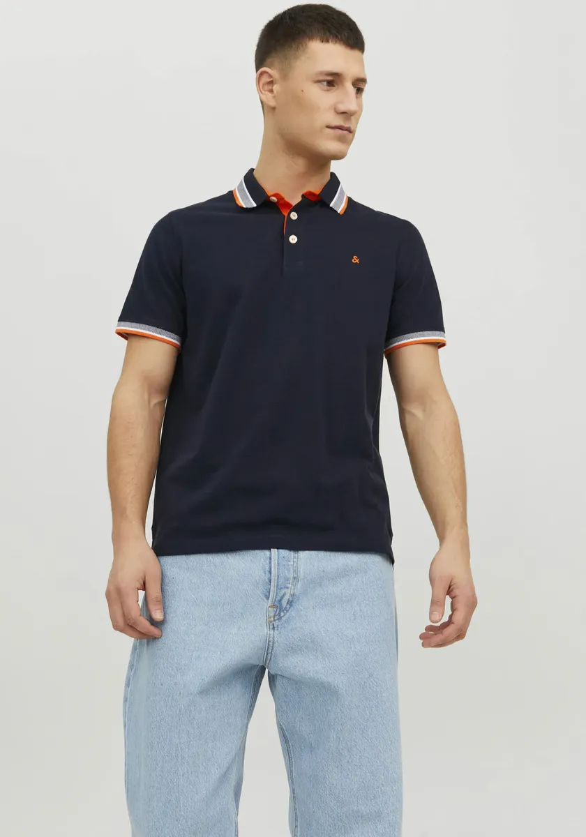 

Рубашка-поло Jack & Jones "JJEPAULOS POLO SS NOOS", синий