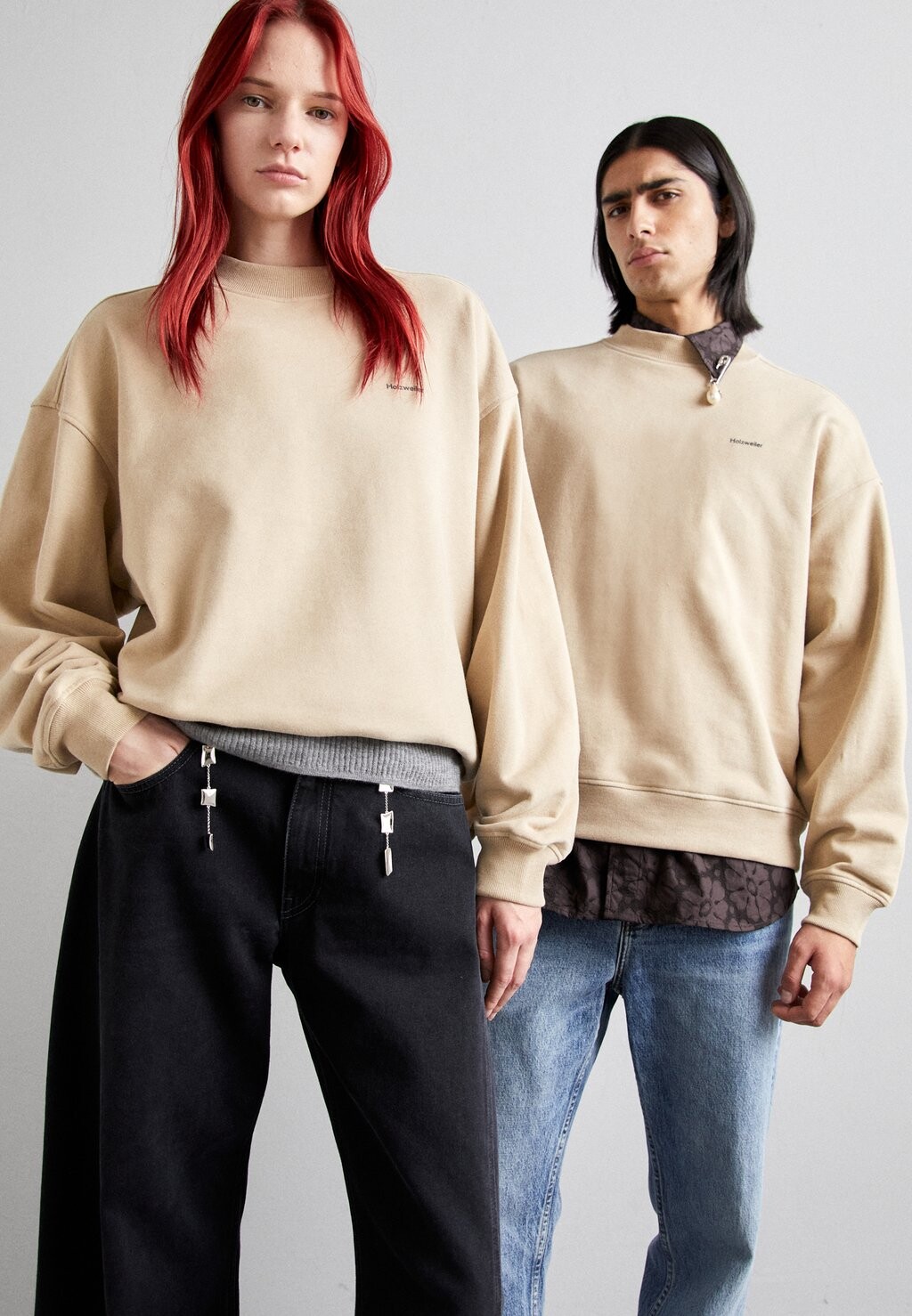 

Толстовка Relaxed Crew Unisex Holzweiler, цвет sand