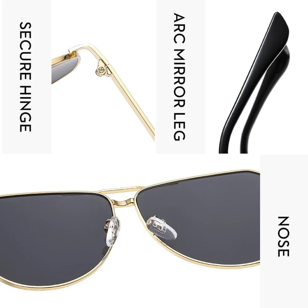 

Крупные овальные солнцезащитные очки с двойной оправой для женщин и мужчин, модные очки в металлической оправе, классические очки для женщин WNCKSQ, C4goldgreen