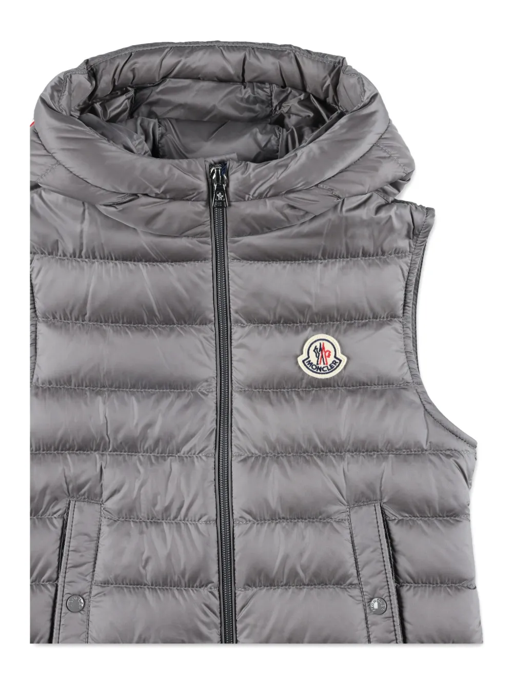 Стеганый жилет Uzzay Moncler Enfant, серый — фото 3
