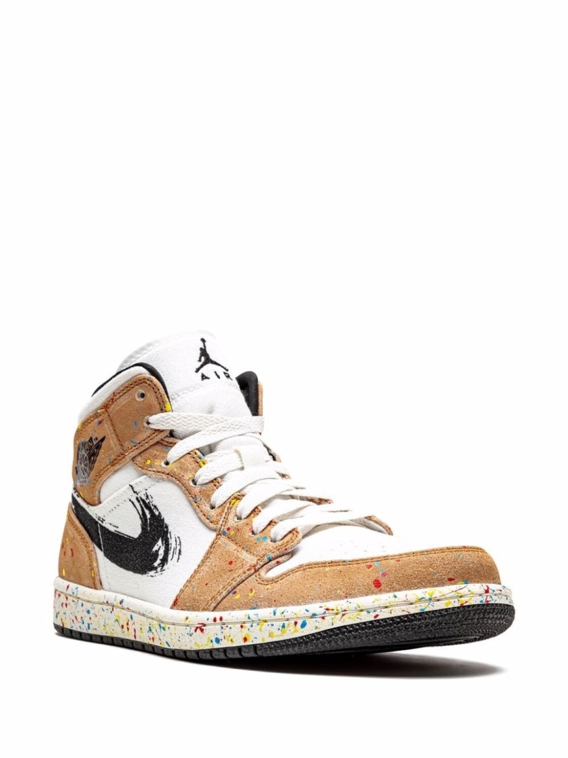 Кроссовки Air 1 Mid Brushstroke Jordan, коричневый — фото 2