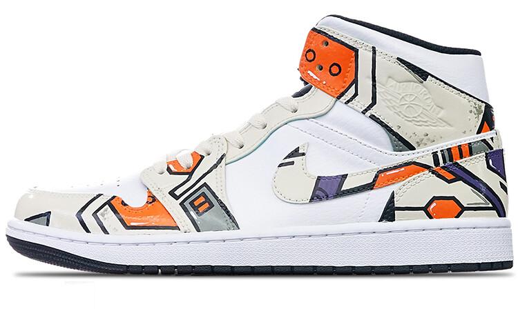 

Баскетбольные кроссовки Air 1 Vintage женские с высоким верхом бежевые/оранжевые/белые Jordan, Оранжевый, Баскетбольные кроссовки Air 1 Vintage женские с высоким верхом бежевые/оранжевые/белые Jordan