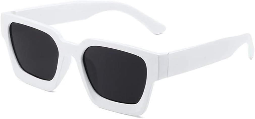 

Солнцезащитные очки с защитой от УФ-излучения UV400 | Панк, маленькая оправа, цветные линзы | для женщин и мужчин, для занятий спортом на открытом воздухе и вождения DSVIGF, White-black