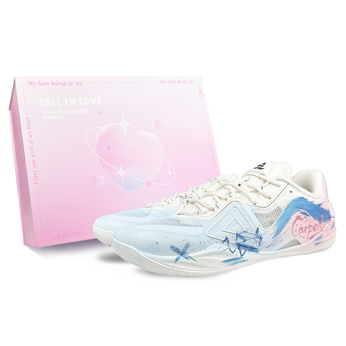 

PEAK Wushuang амортизирующие противоскользящие и износостойкие кроссовки низкие баскетбольные мужские бело-синие бело-синие Sweet Box, цвет White Blue-Sweet Box