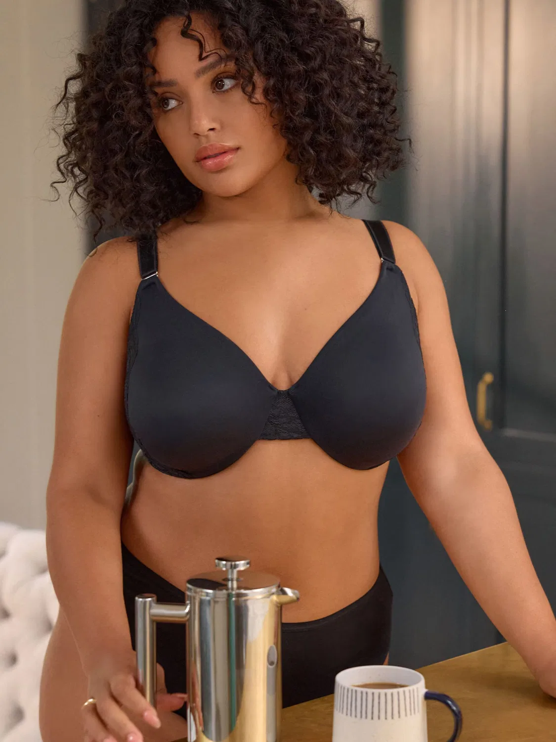 Бюстгальтер Next Minimiser Bra Forever Comfort черного цвета — фото 4