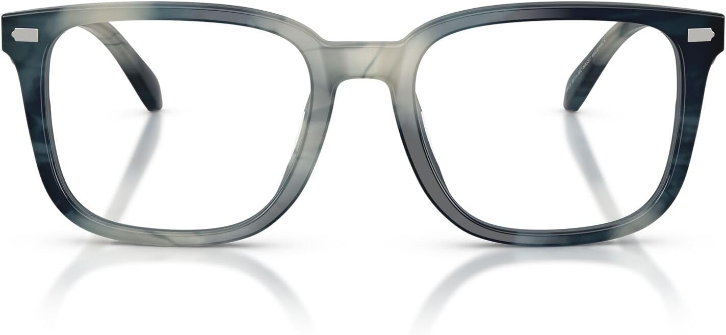 

COACH мужские Hc6276u универсальные квадратные оправы для очков, Striated Blue/Demo Lens