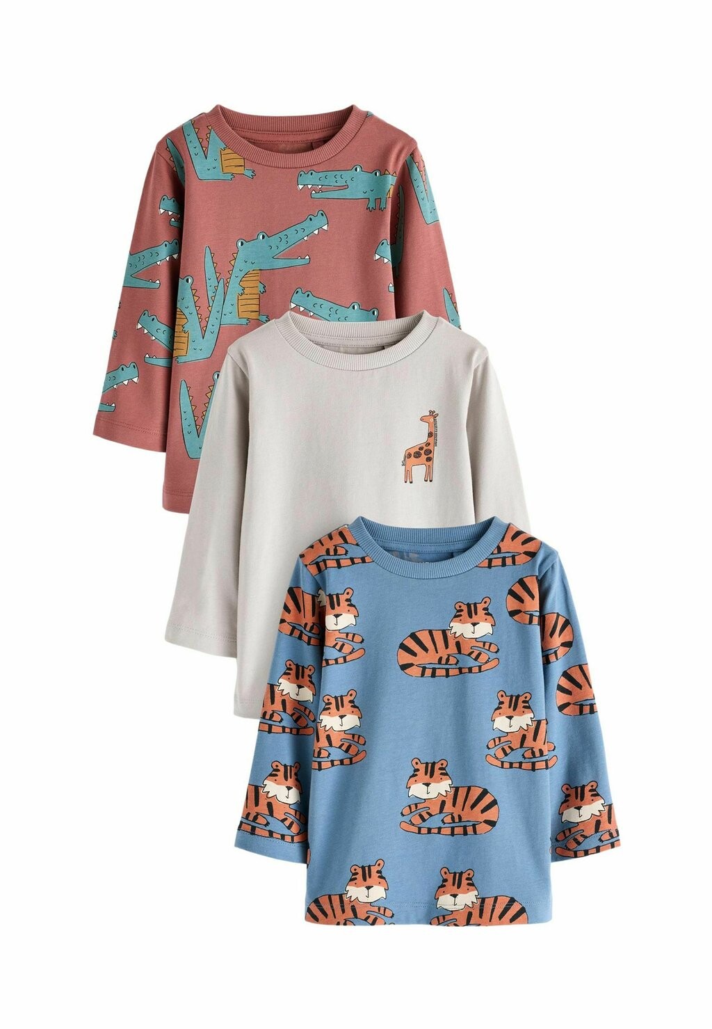 

Топ с длинными рукавами ANIMAL CHARACTER 3 PACK -REGULAR FIT Next, бежевый
