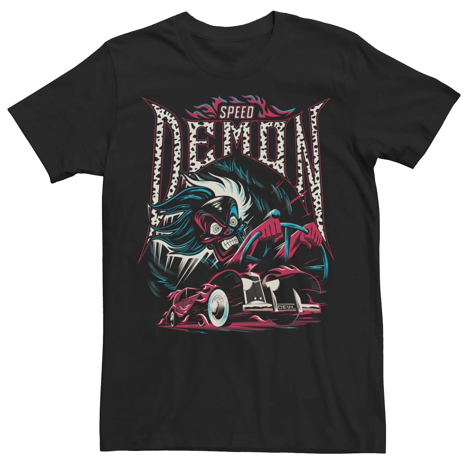 

Мужская футболка Disney Villains Cruella De Vil Speed ​​Demon Licensed Character