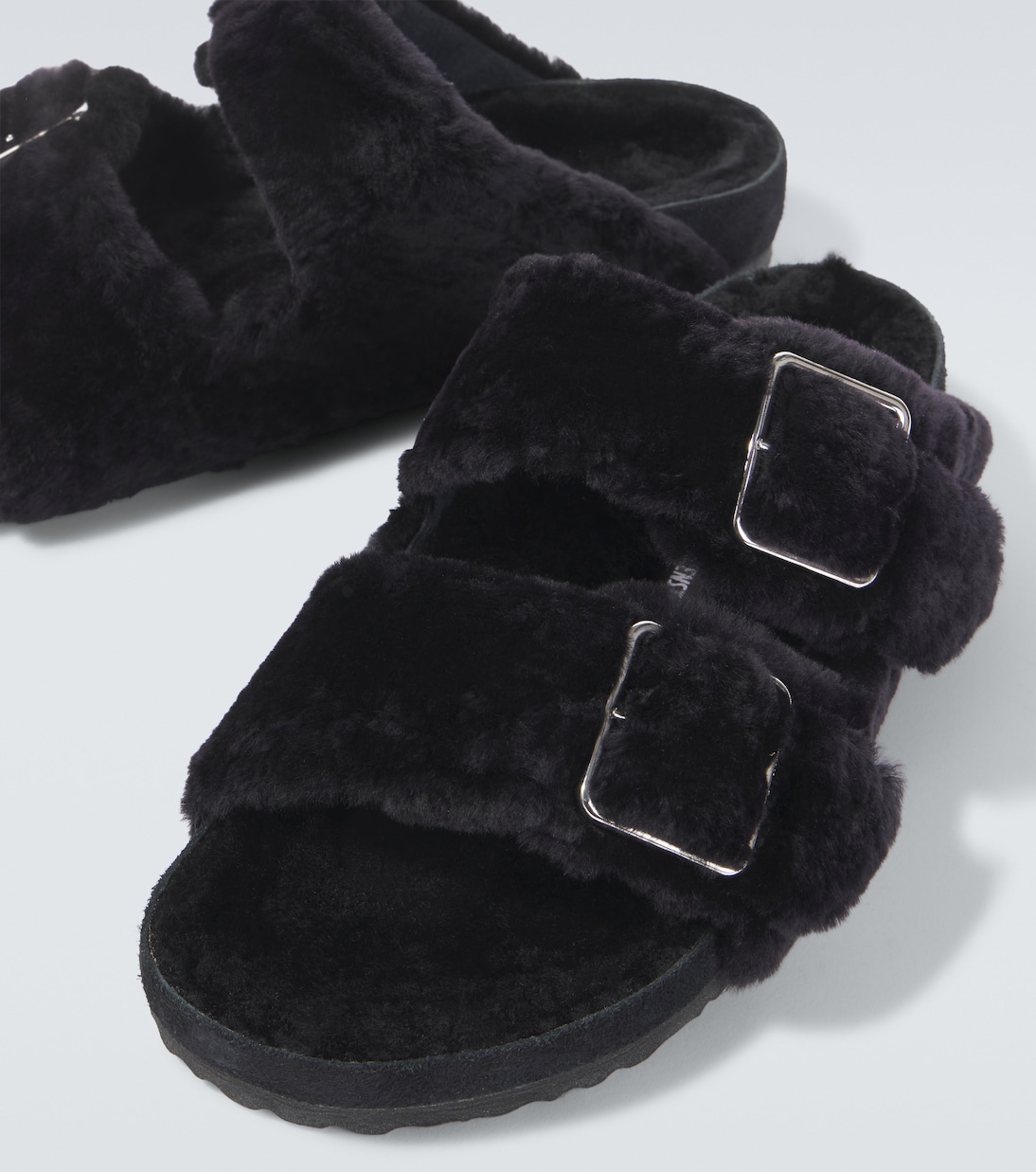 Аризона 1774 сандалии из замши с подкладкой из овчины Birkenstock 1774, черный — фото 3