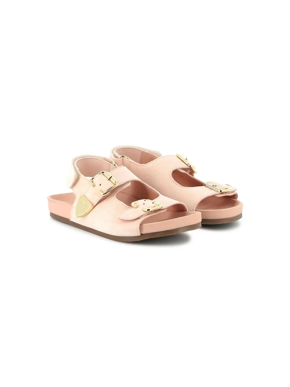 

Шлепанцы с ремешком на пятке Chloé Kids, розовый