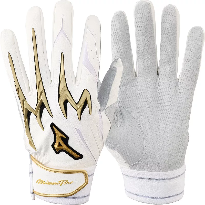 

Перчатки для ватина Mizuno Adult Pro PowerArc, белый/золотой