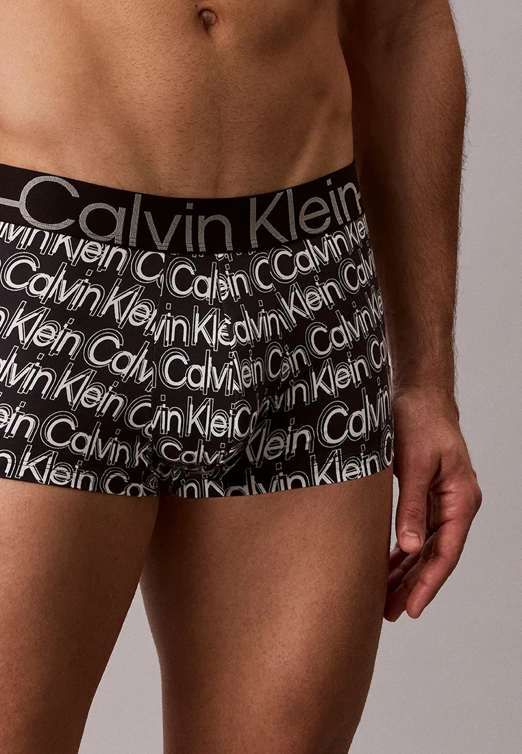 Трусы, низкая посадка, микрофибра, Calvin Klein, черный — фото 3