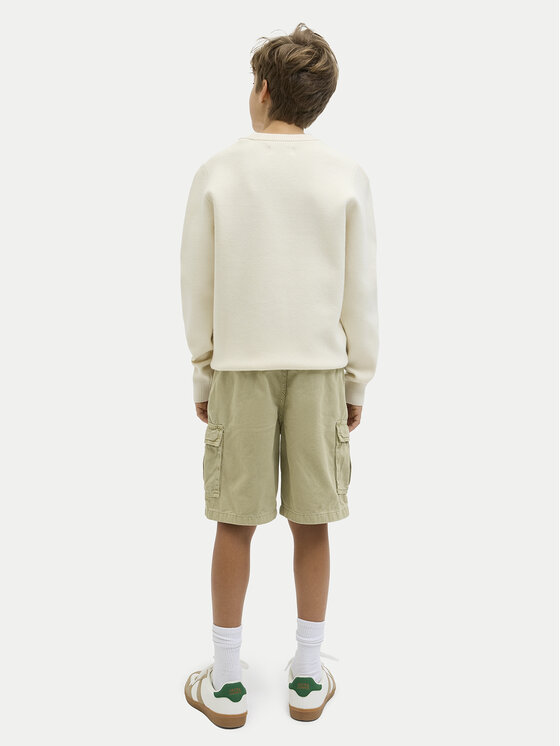 Шорты свободного кроя из ткани Karl 12269498 Jack&Jones Junior, бежевый — фото 3