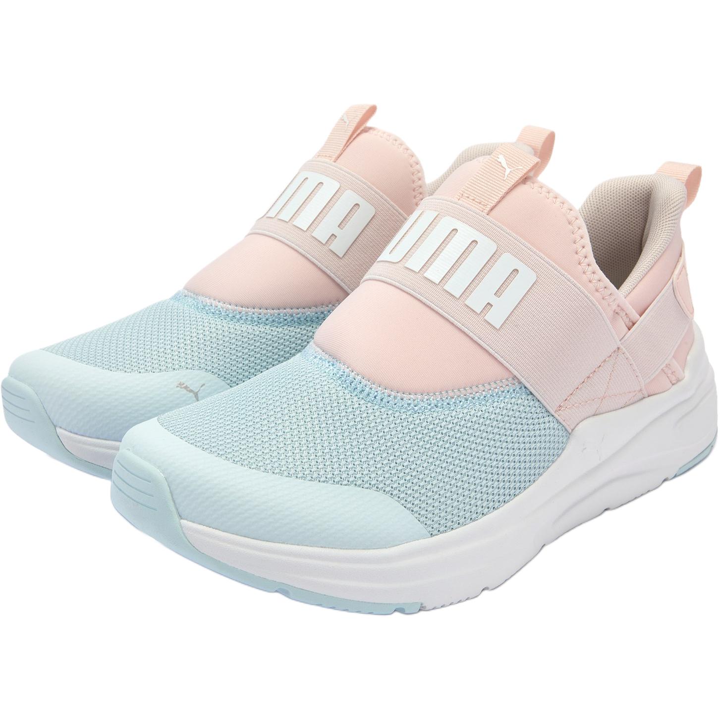PUMA SOFTRIDE Wired 2 устойчивые к истиранию облегченные амортизирующие низкие детские повседневные кроссовки blue pink для подростков — фото 4