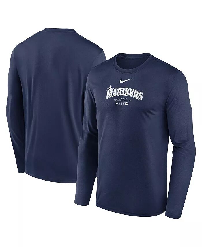 

Футболка мужская с длинным рукавом Navy Seattle Mariners Authentic Collection Practice Performance Nike
