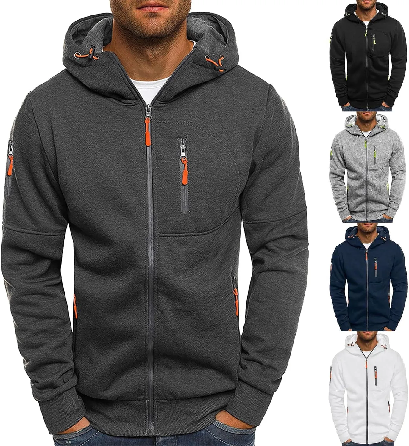 

Толстовка с капюшоном на молнии, легкая, зимняя Lolvmvchi