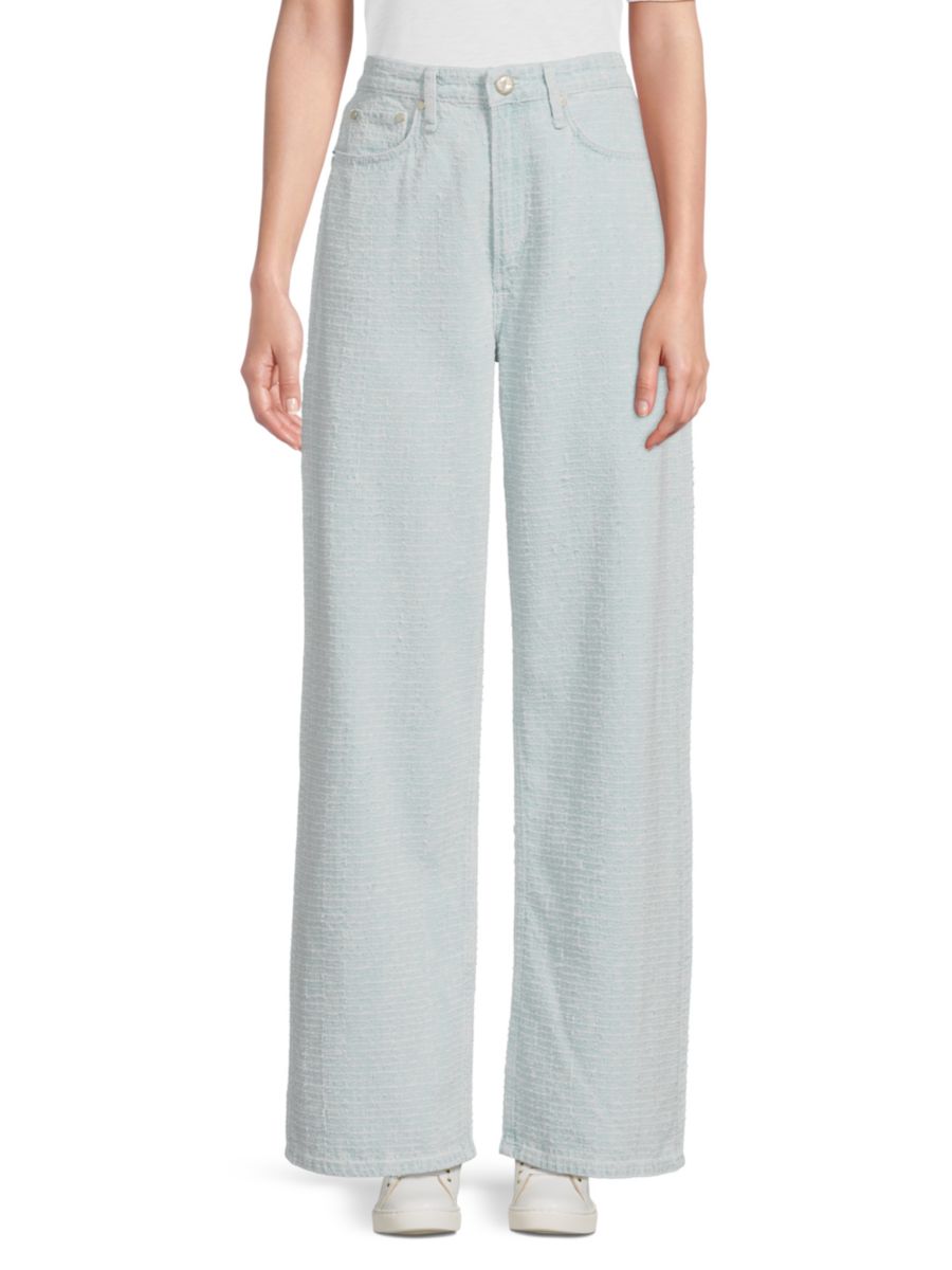 

Джинсы Logan из текстурированного хлопка rag & bone, цвет Sky Blue Tweed