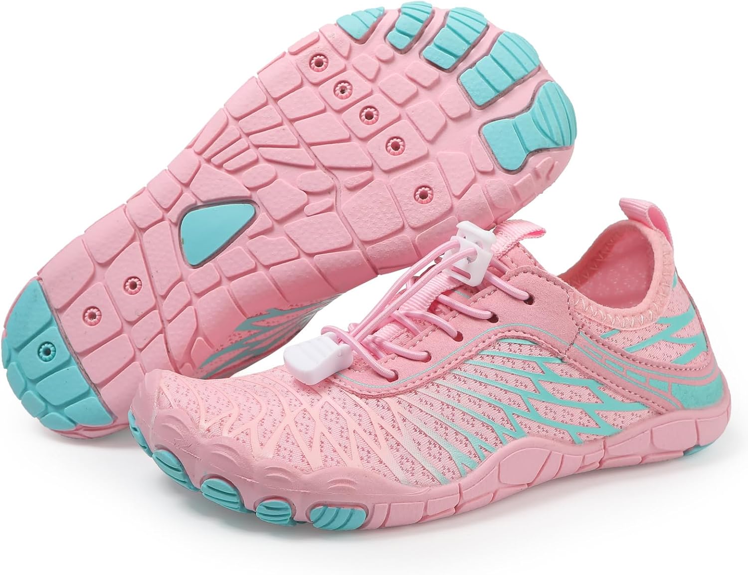 

Детская обувь ZWRXW Barefoot для мальчиков и девочек, кроссовки для малышей с широкой носочной частью, быстросохнущие сандалии, дышащие кроссовки для тенниса, противоскользящая обувь для походов, комфортные кроссовки для прогулок, розовый