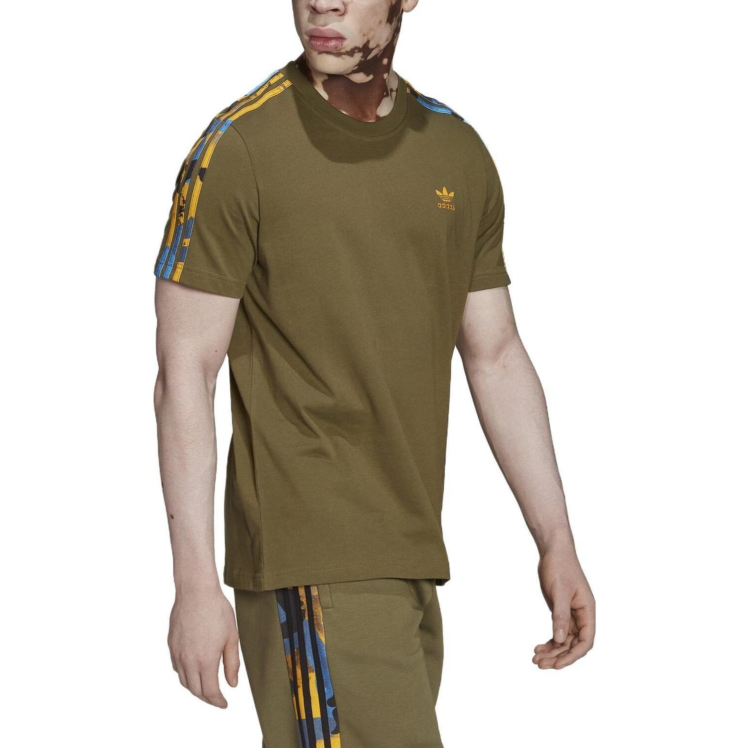 Футболка мужская оливковая Adidas Originals, оливковый — фото 4