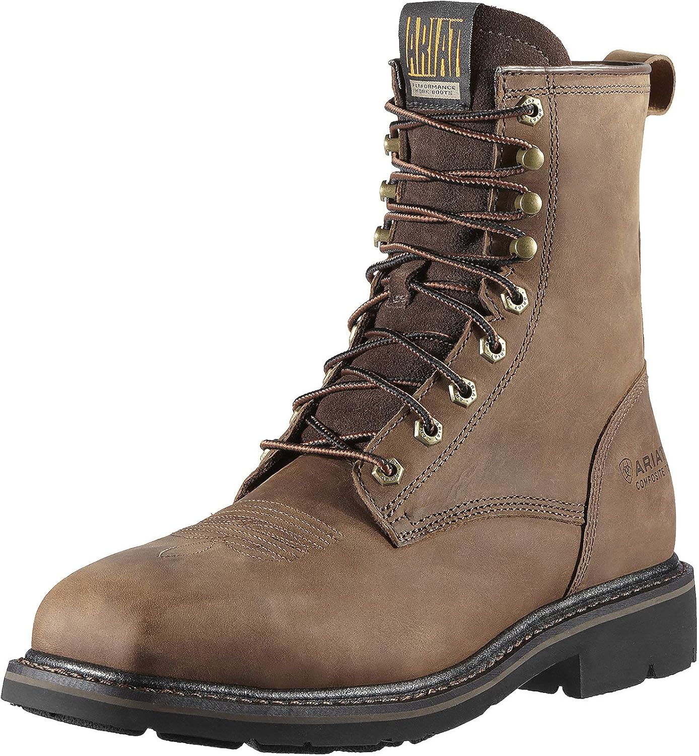 

Мужские ботинки ARIAT Cascade 8 с широким квадратным носком, коричневый