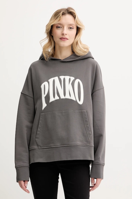 

Хлопковая толстовка Pinko, серый