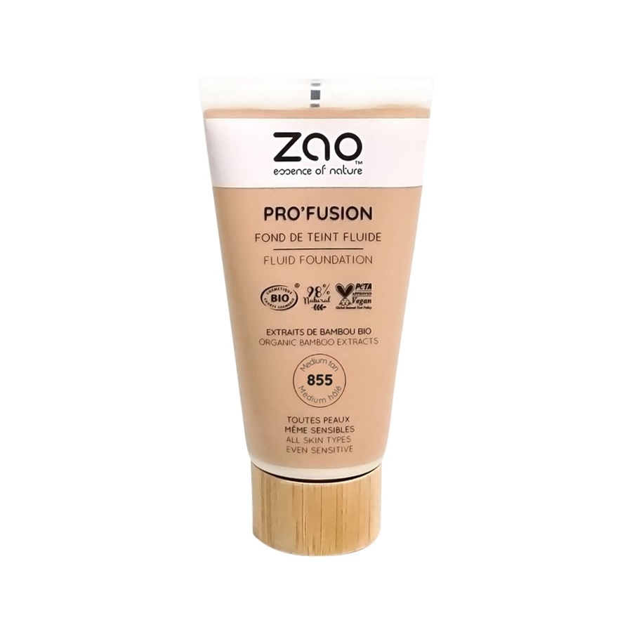 

Тональная основа Zao Pro'fusion Fluid Foundation, 855 Medium Tan / 30 ml
